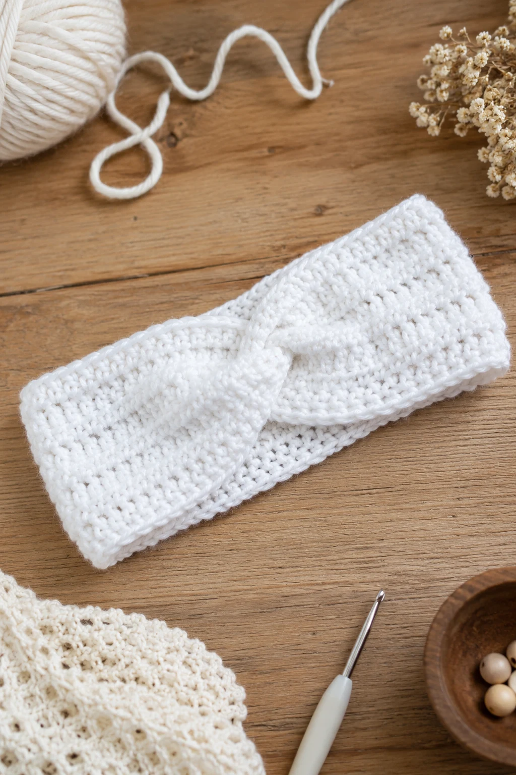 White Crochet Headband — white crochet ideas style outfit