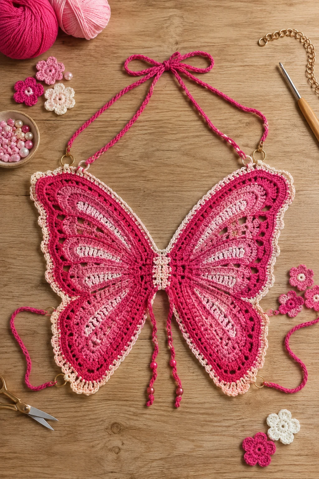 Y2K Crochet Butterfly Halter Top — y2k crochet ideas style outfit