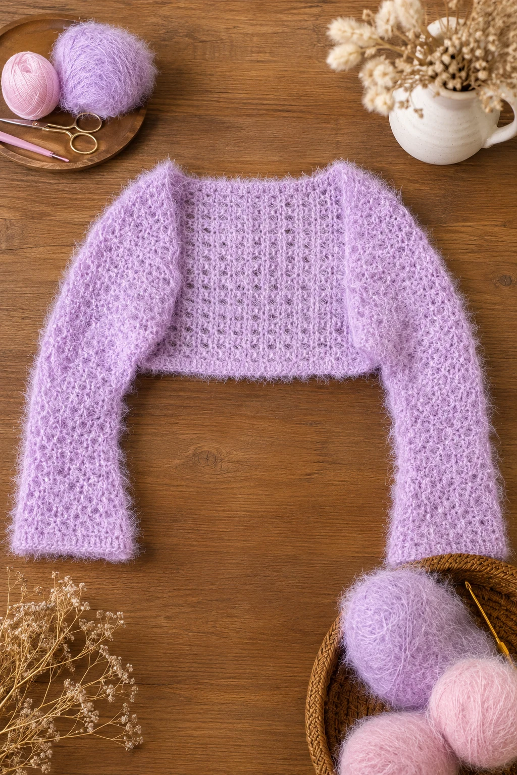 Fuzzy Crochet Shrug — y2k crochet ideas style outfit