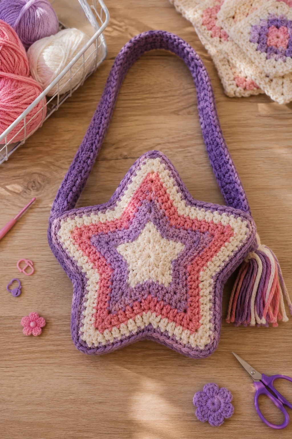 Crochet Star Bag — y2k crochet ideas style outfit