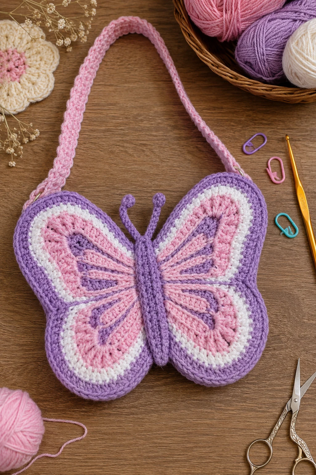 Crochet Butterfly Purse — y2k crochet ideas style outfit