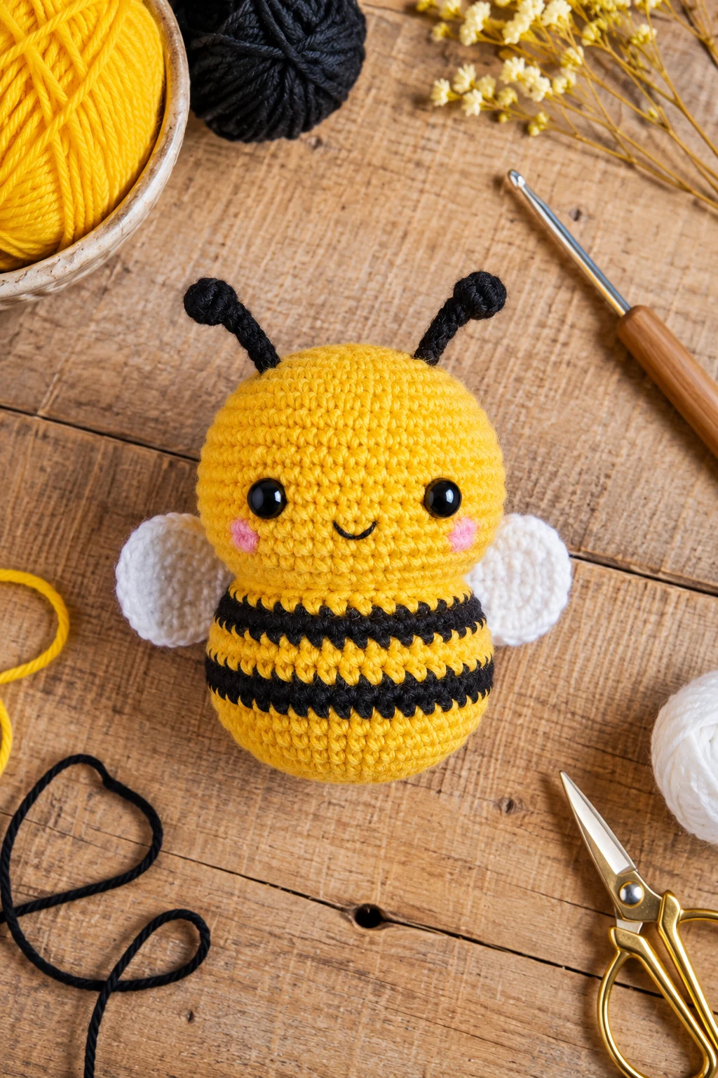 Little Yellow Bee — yellow yarn crochet ideas style outfit
