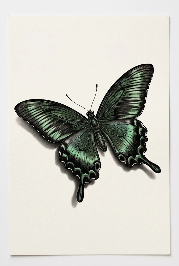 Emerald Swallowtail Ankle Piece — 3d butterfly tattoo designs style outfit