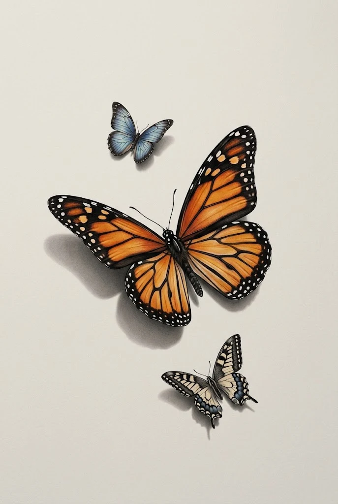 The Shadow-Cast Shoulder Flutter — 3d butterfly tattoo designs style outfit