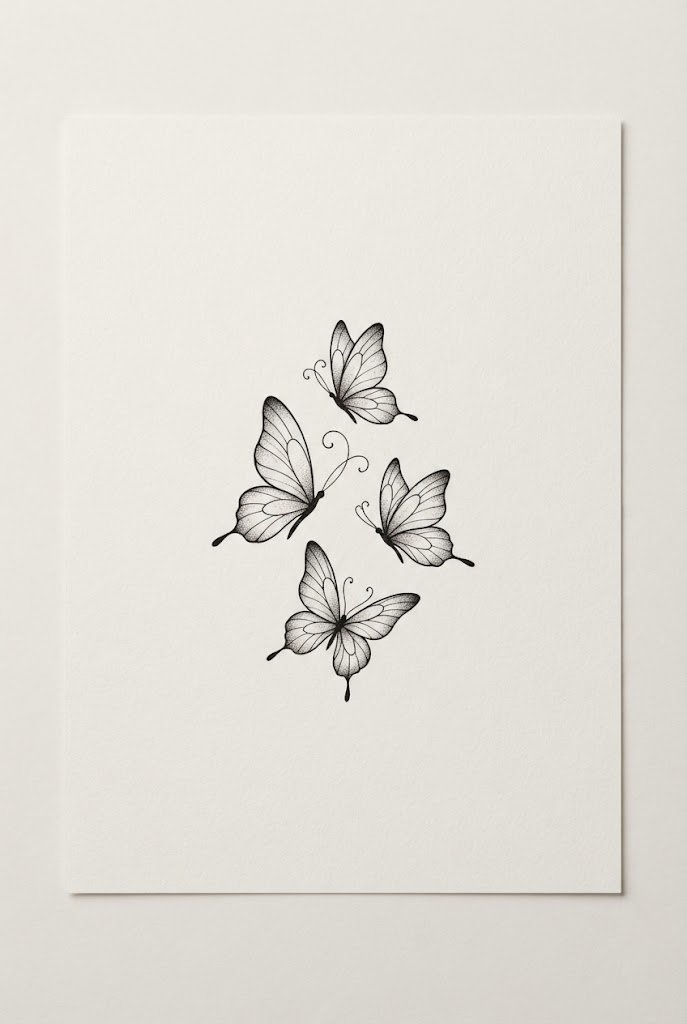 Minimalist Stippled Elbow Crease Flutter — 4 butterfly tattoo style outfit