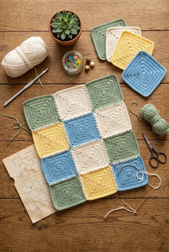 Step-By-Step Easy Crochet Aesthetic Bag Tutorial: Patchwork Checkerboard — aesthetic crochet bag style outfit