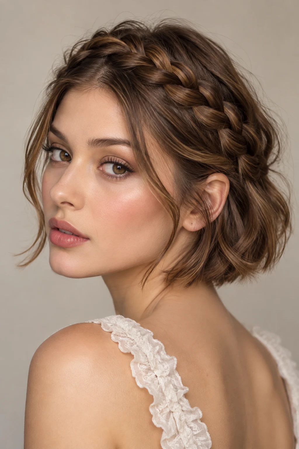 The Mini Braided Crown — aesthetic hairstyles for short hair style outfit
