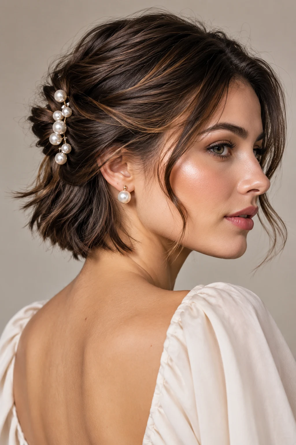 The Pearl Accent Twist — aesthetic hairstyles for short hair style outfit