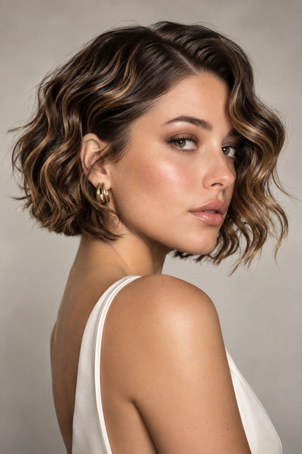 The Beachy Finger-Wave Bob — aesthetic hairstyles for short hair style outfit