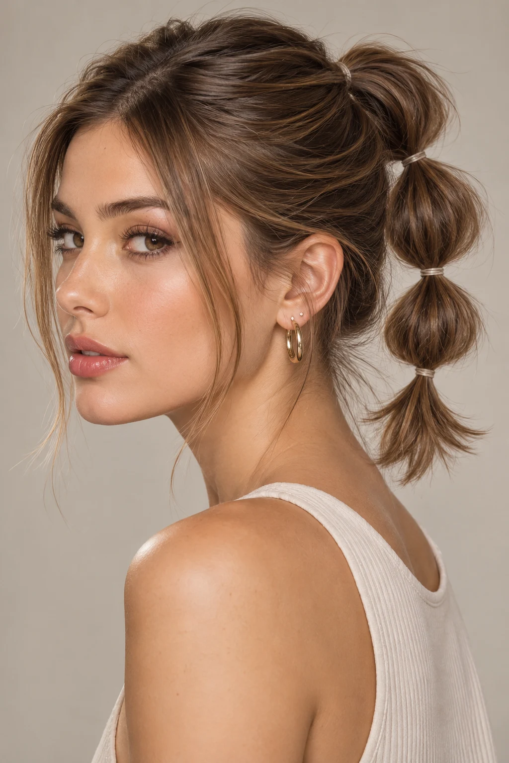 The Bubble Pony Mini — aesthetic hairstyles for short hair style outfit