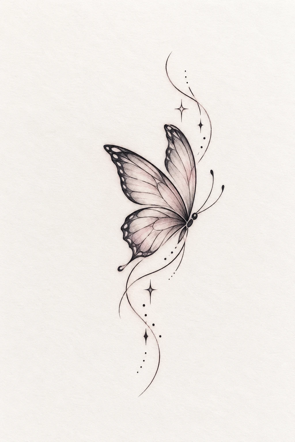 Minimal Butterfly Behind the Ear — ariana grande butterfly tattoo style outfit