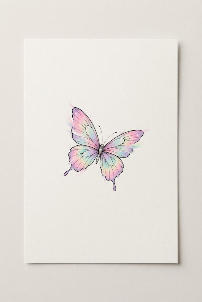 Soft Pastel Dreamy Forearm Butterfly — arm butterfly tattoo style outfit