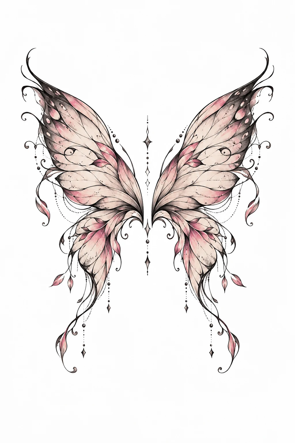 Matching Butterfly Wings Across the Shoulder Blades — back tattoo women butterfly style outfit