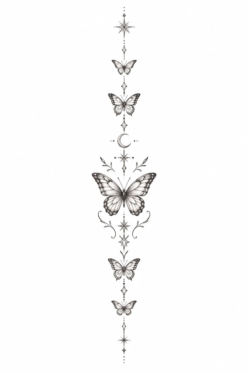 Tiny Butterfly Spine Tattoo — back tattoo women butterfly style outfit