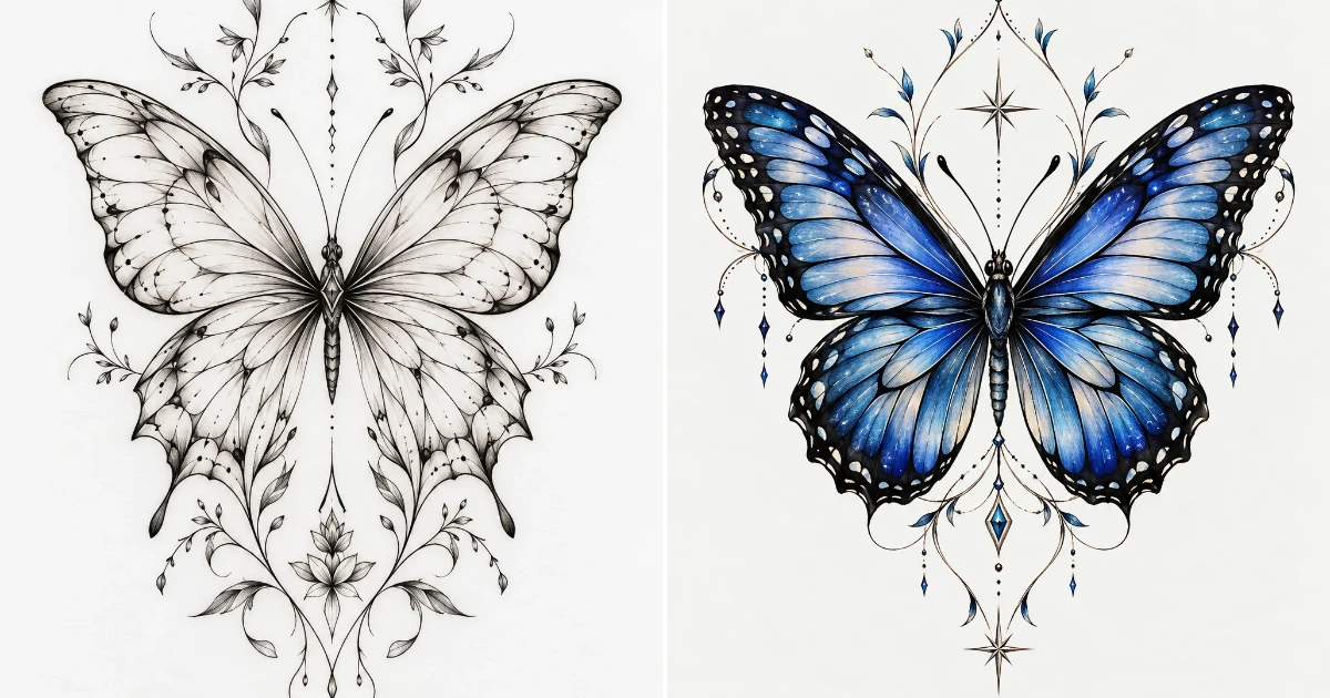 Back tattoo women butterfly: 14 Easy Tattoo Ideas back tattoo women butterfly