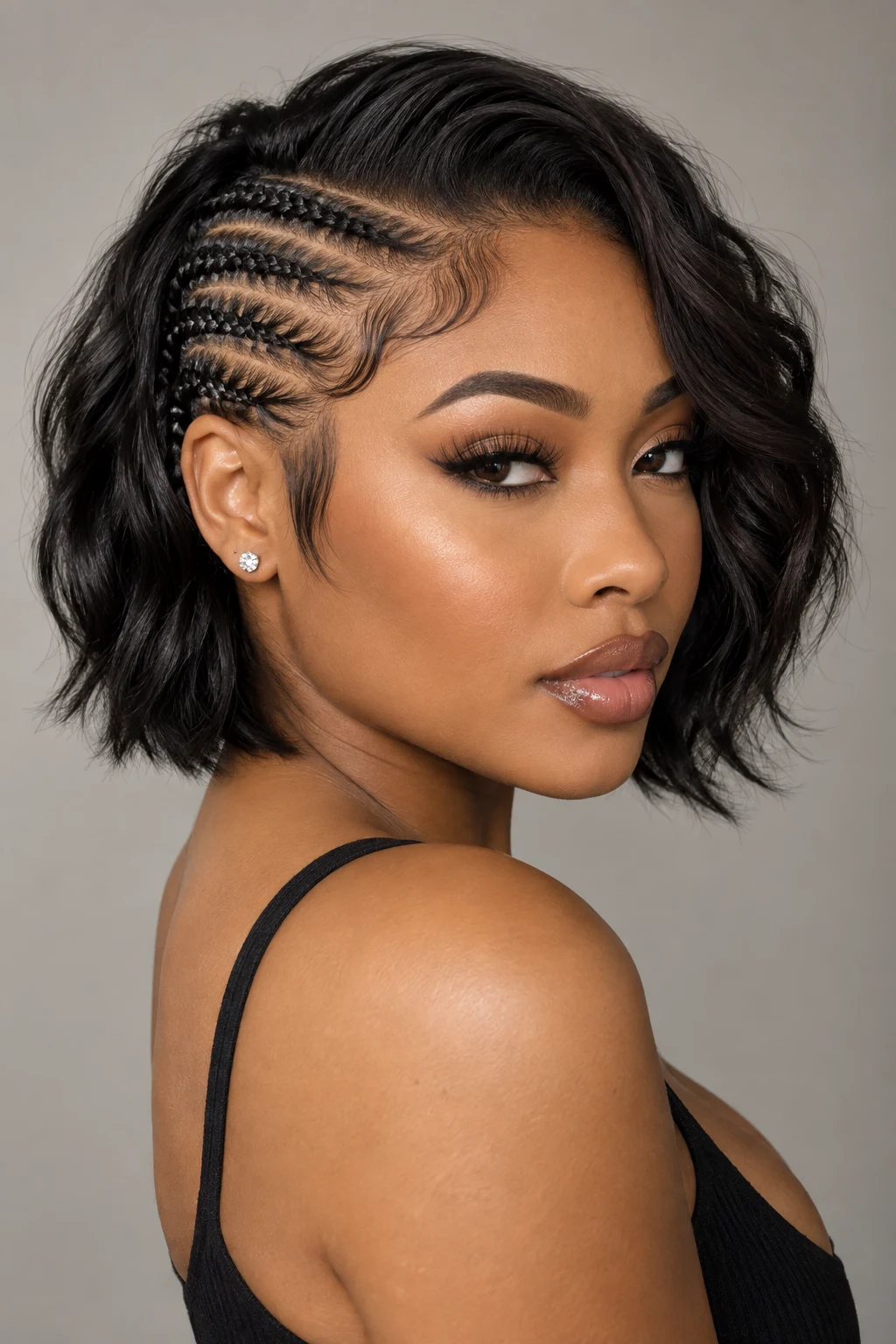 The Tiny Side Cornrows — baddie hairstyles short hair style outfit