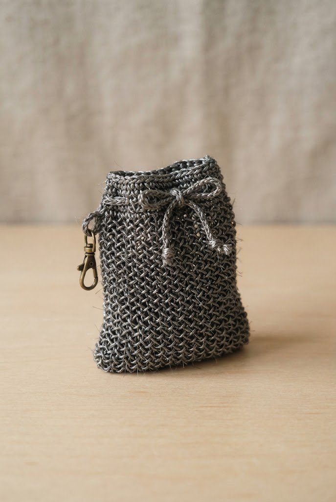 Metallic Chainmail Pouch — bag keychain crochet style outfit