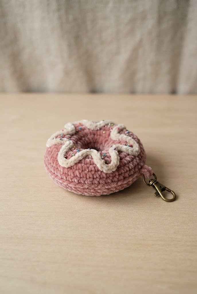 Velvet Donut Coin Purse — bag keychain crochet style outfit