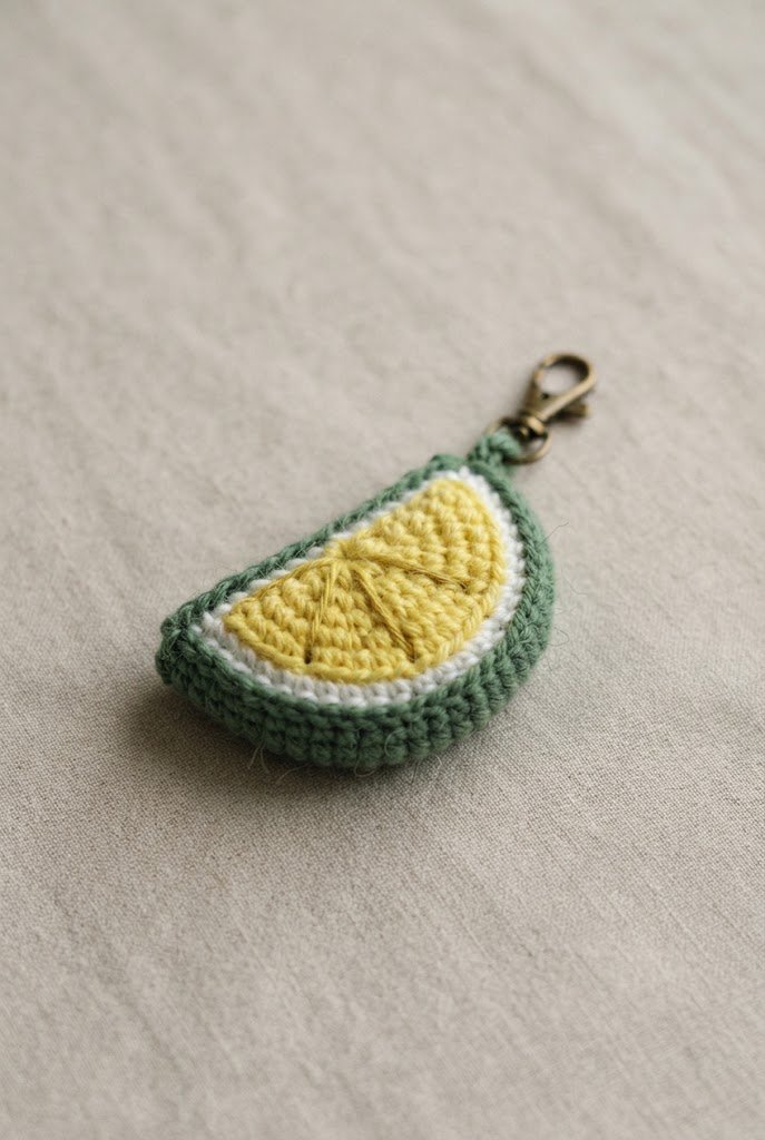 Citrus Slice Coin Pocket — bag keychain crochet style outfit