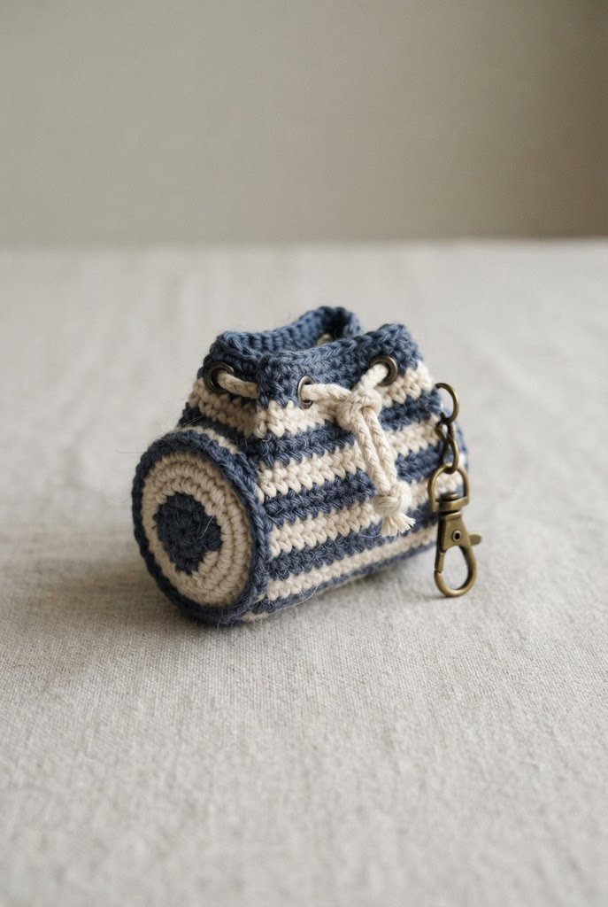 Striped Sailor Duffel — bag keychain crochet style outfit