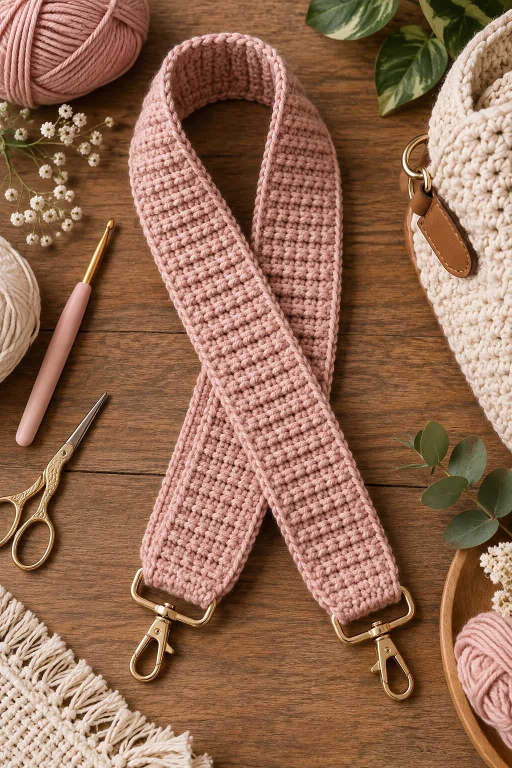 Ribbed Crochet Bag Strap — bag strap crochet style outfit