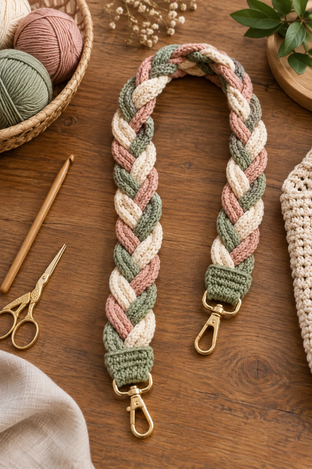 Braided Purse Strap Crochet — bag strap crochet style outfit