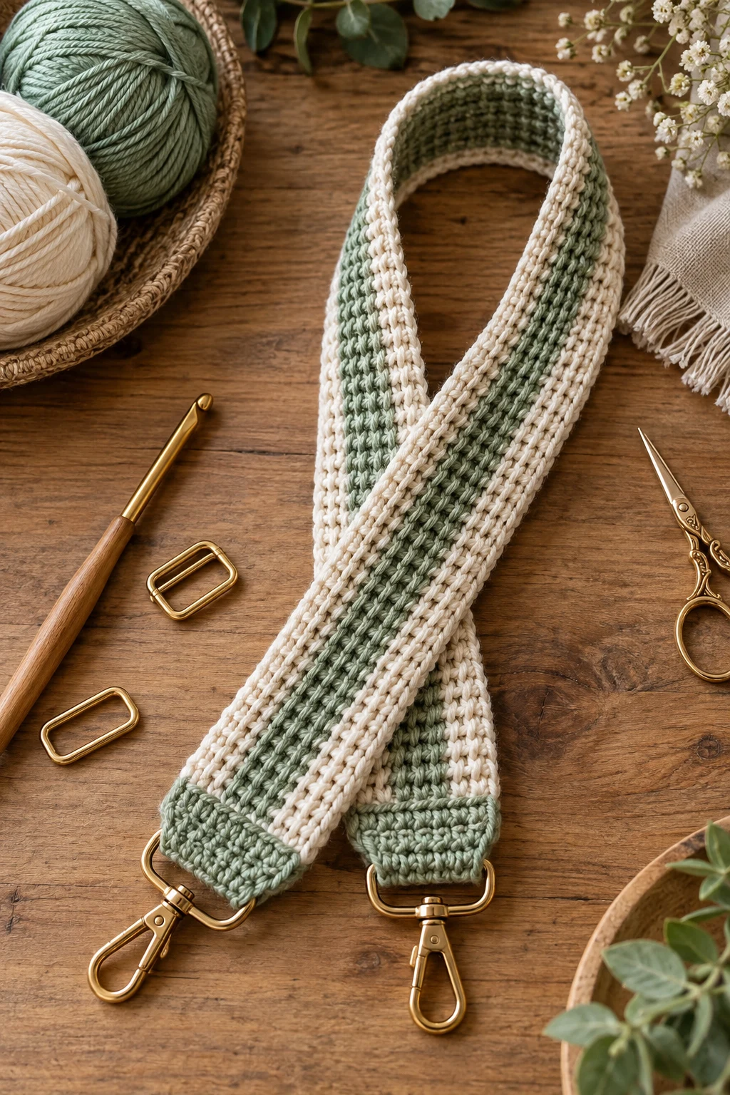 Tunisian Crochet Shoulder Strap — bag strap crochet style outfit