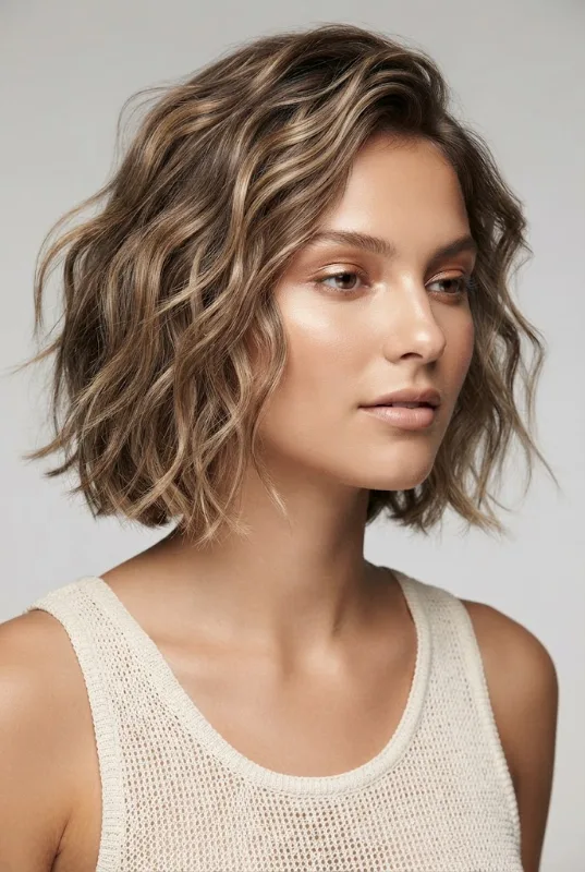Sun-Kissed Sea Salt Waves — beach hairstyles for short hair easy style outfit