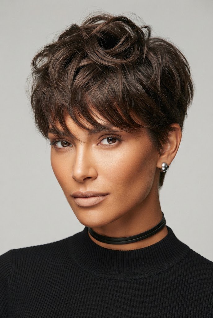 High-Volume Tousled Pixie — beach hairstyles for short hair style outfit