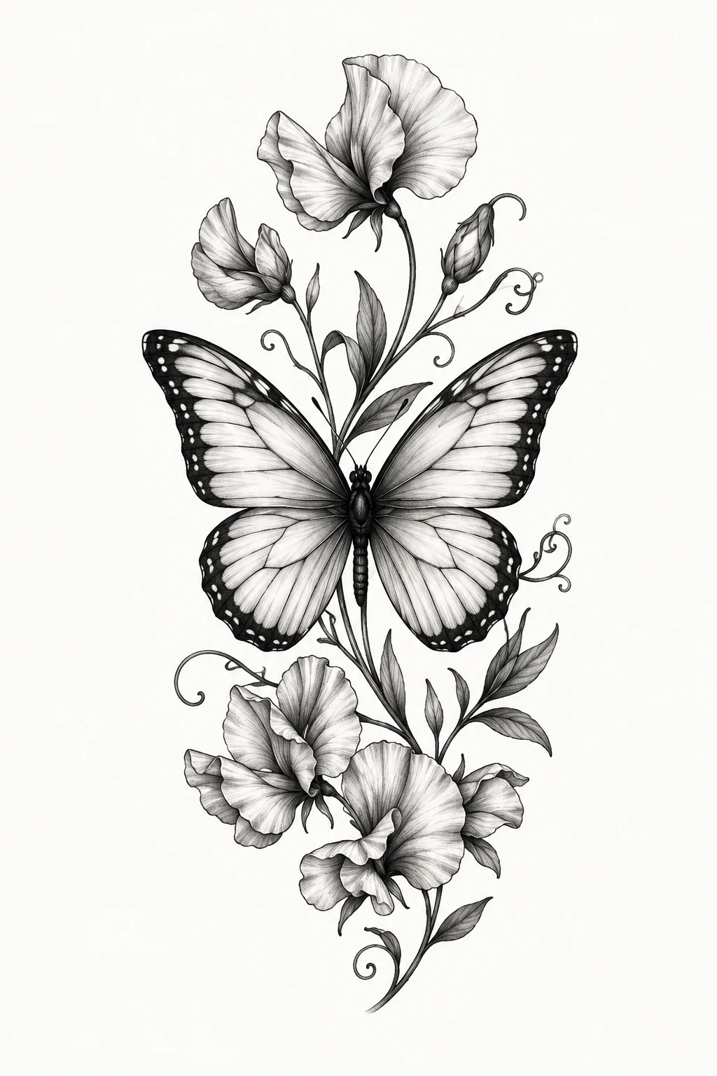 April Birth Flower Butterfly Tattoo — birth flower butterfly tattoo style outfit