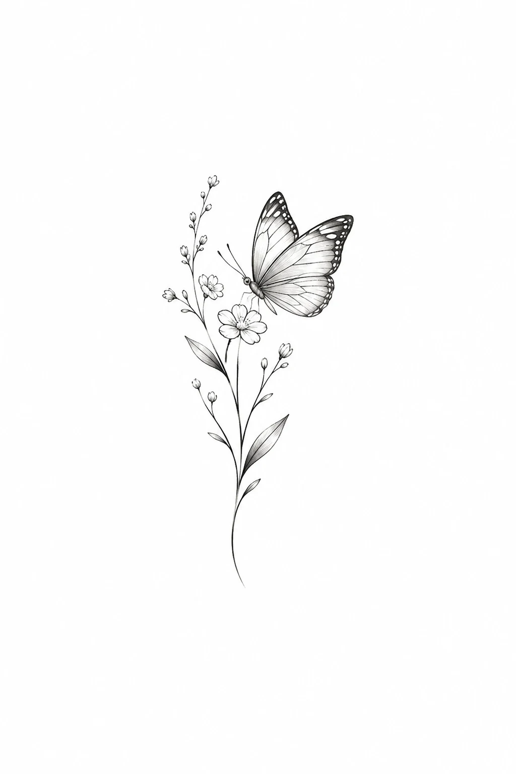 Tiny Wrist Birth Flower Butterfly — birth flower butterfly tattoo style outfit