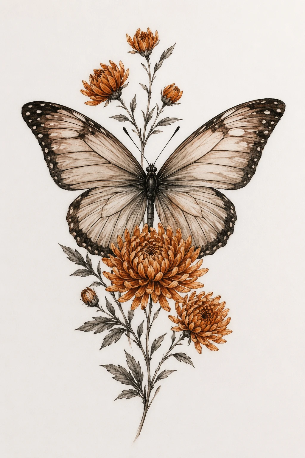October Birth Flower Butterfly Tattoo — birth flower butterfly tattoo style outfit