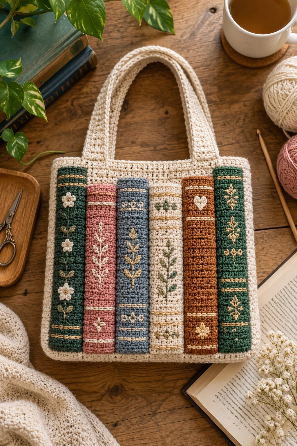 Book Cover Bag Crochet — book bag crochet style outfit