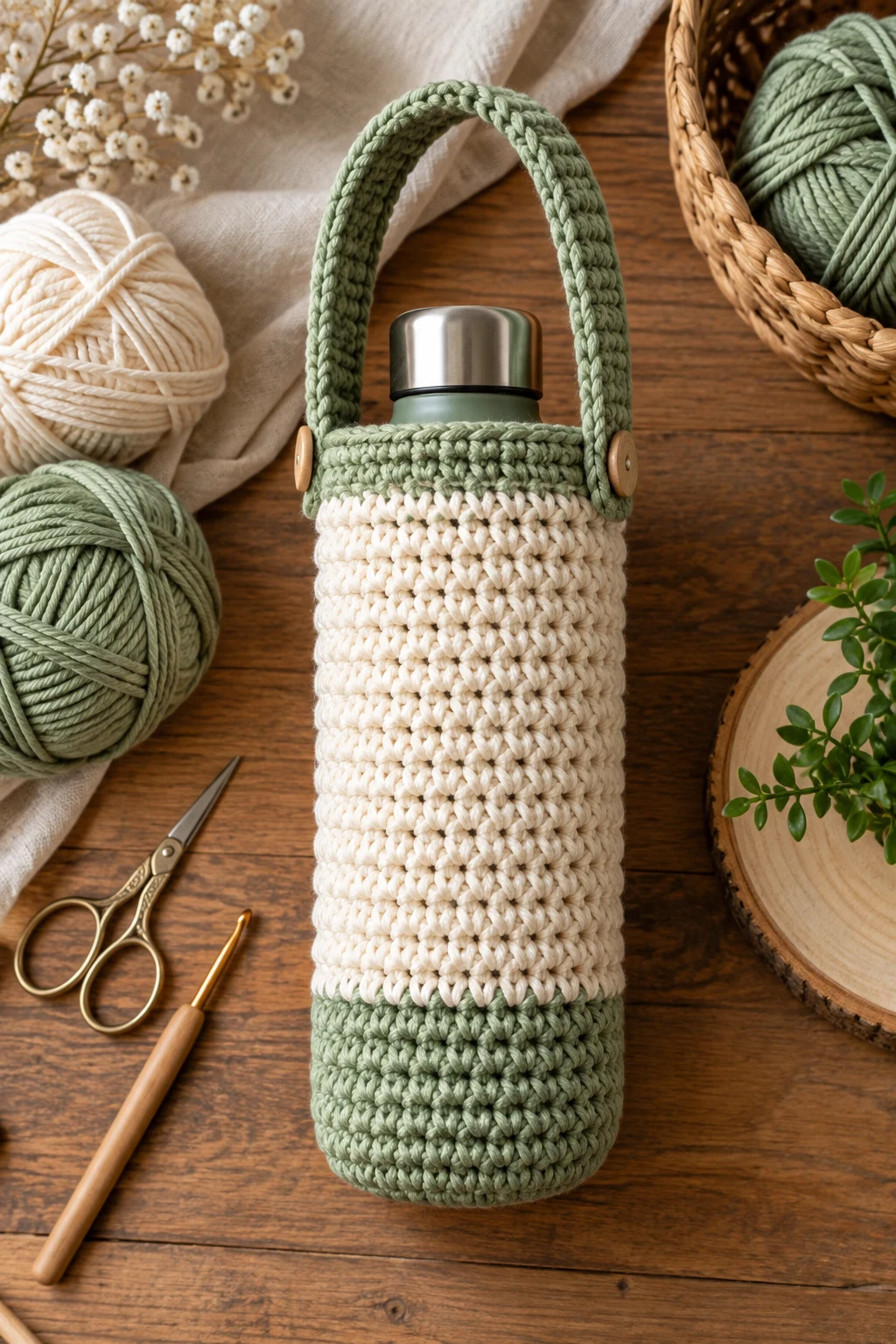 Classic Cotton Bottle Bag Crochet Tote — bottle bag crochet style outfit