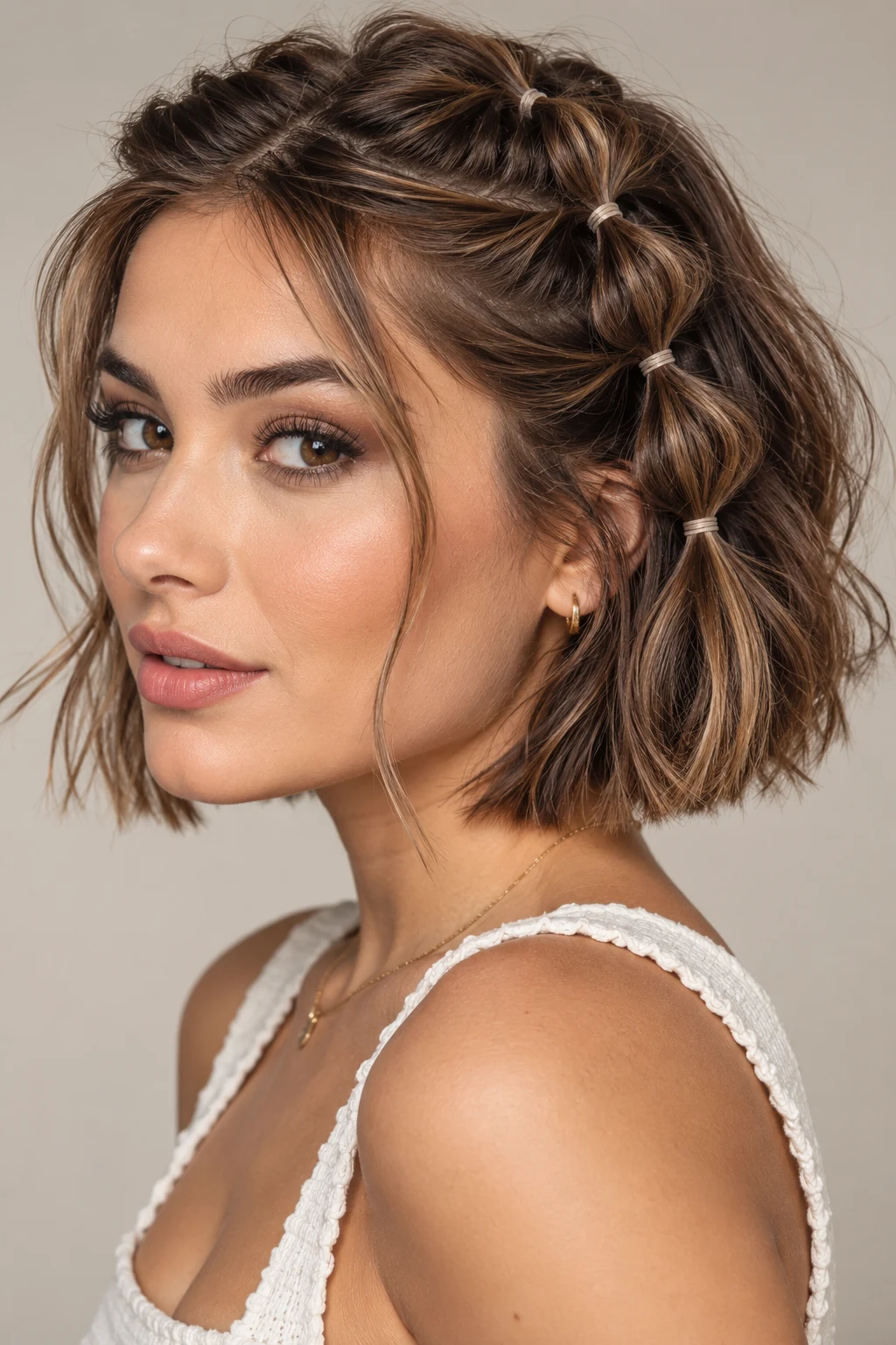 Bubble Braid Bob — braided hairstyles for short hair style outfit