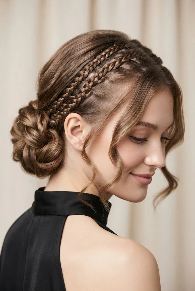 The Structured Inverted Plait Updo — Braided updo hairstyles for short hair style outfit