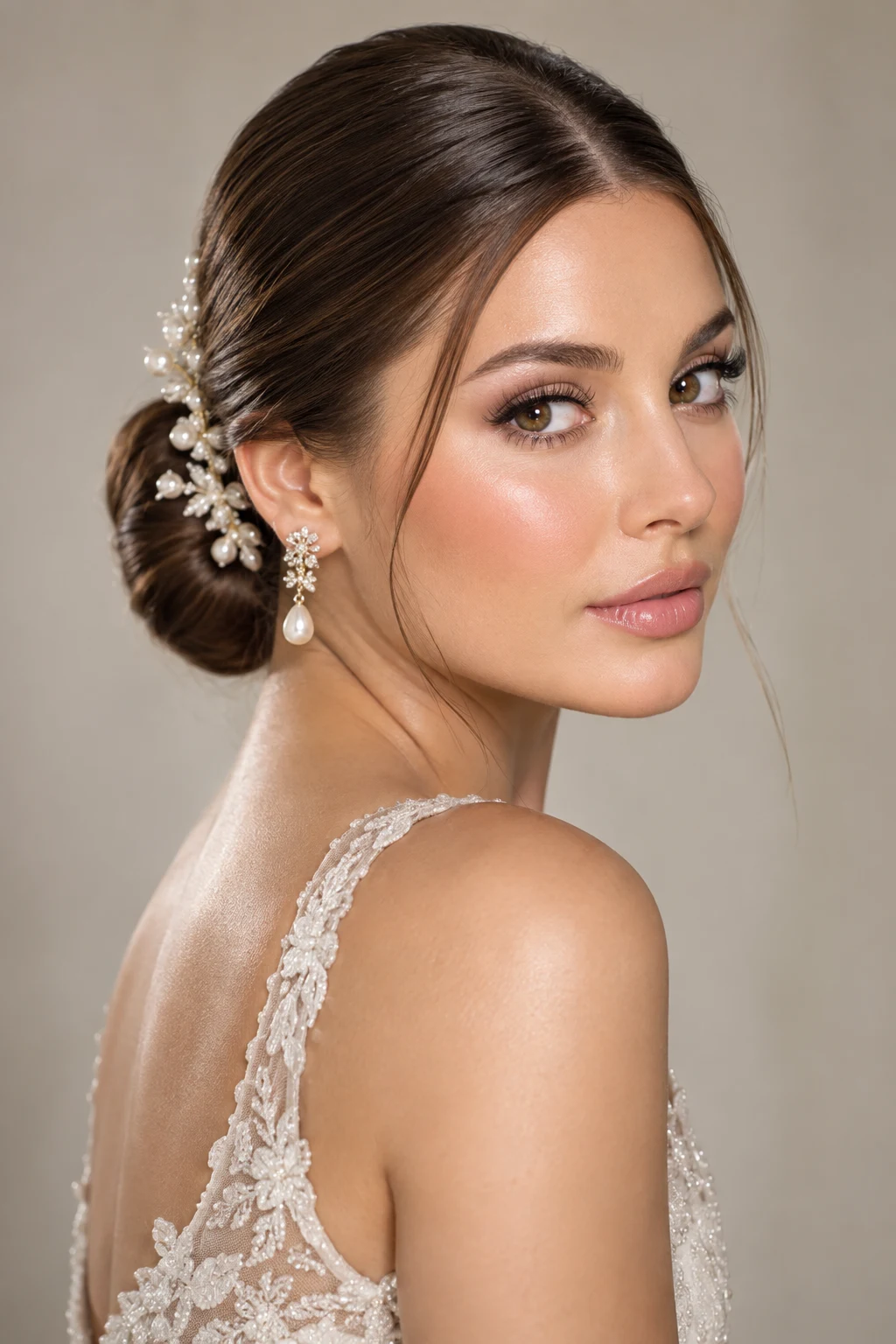 Sleek Bun + Dewy Skin — Bridal Hair And Makeup style outfit