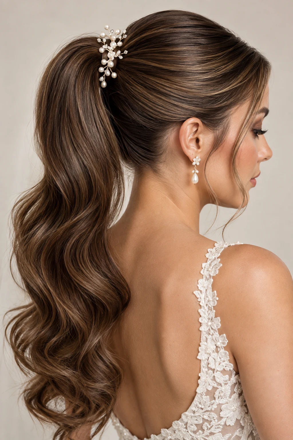 Sleek Bridal Ponytail — Bridal Hairstyles for Long Hair style outfit