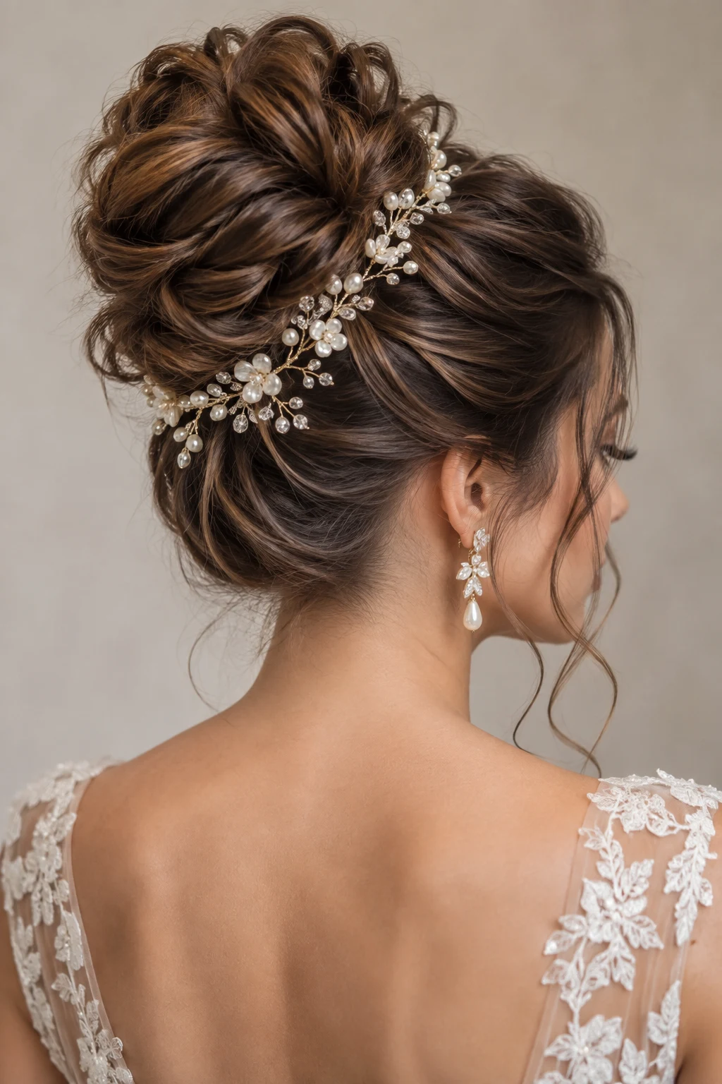 Textured High Bun — Bridal Hairstyles for Long Hair style outfit