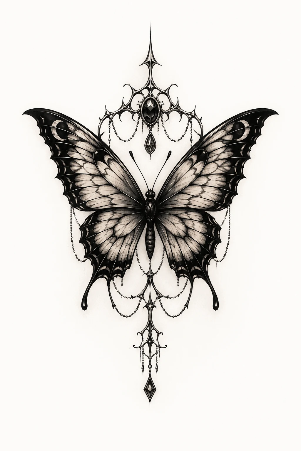 Gothic Butterfly — butterfly ankle tattoo style outfit