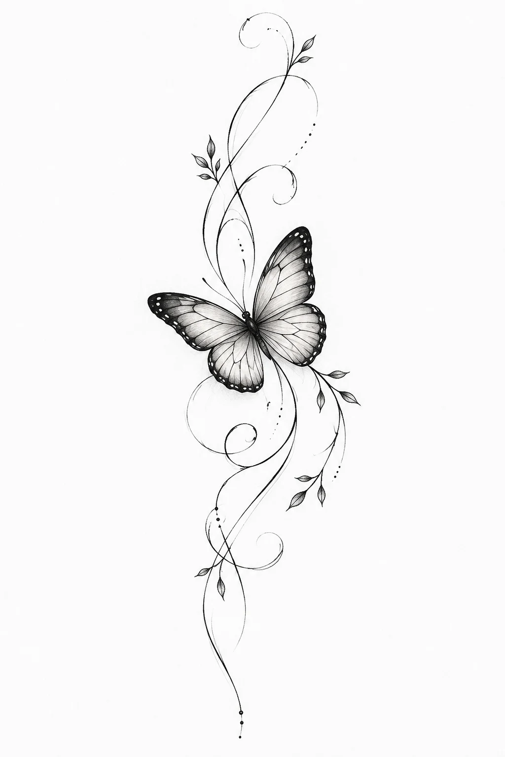 Butterfly With Fine Script — butterfly ankle tattoo style outfit