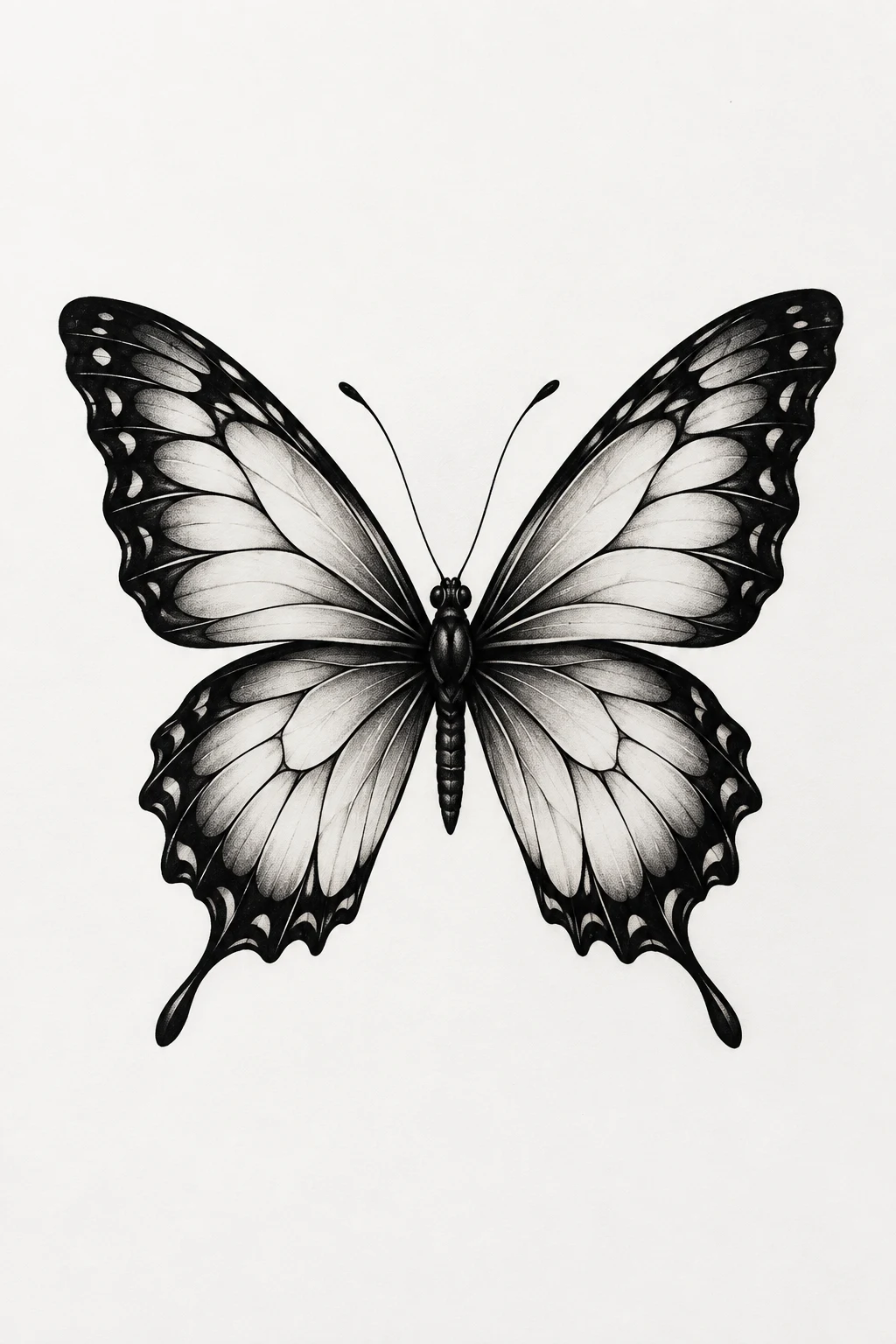 Black Butterfly Silhouette — butterfly collar bone tattoo style outfit