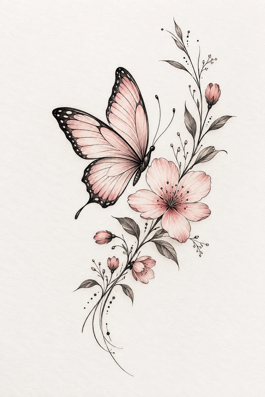 Butterfly With a Birth Flower — butterfly collar bone tattoo style outfit