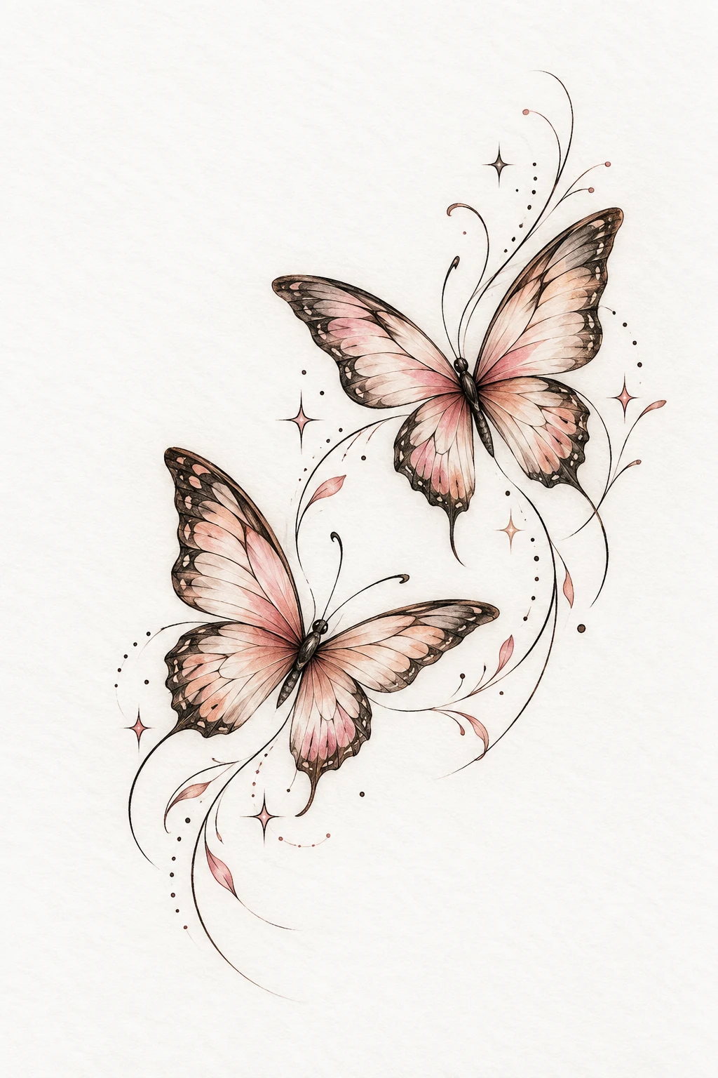 Matching Butterfly Pair — butterfly collar bone tattoo style outfit