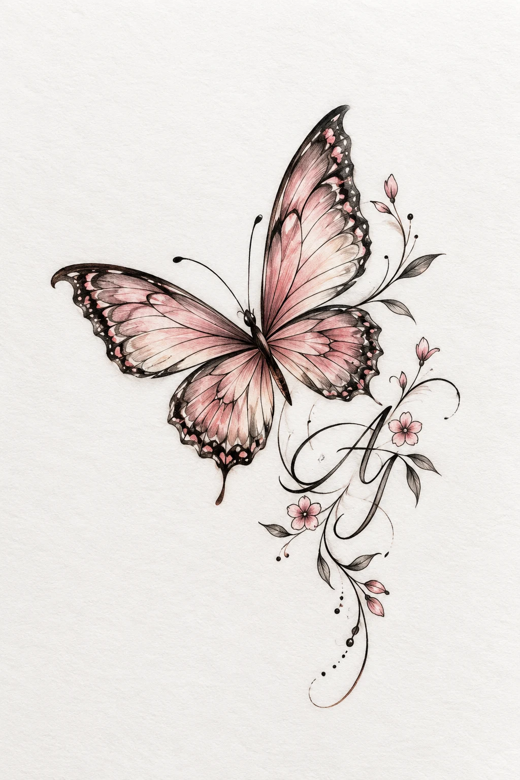 Butterfly With Initials — butterfly collar bone tattoo style outfit