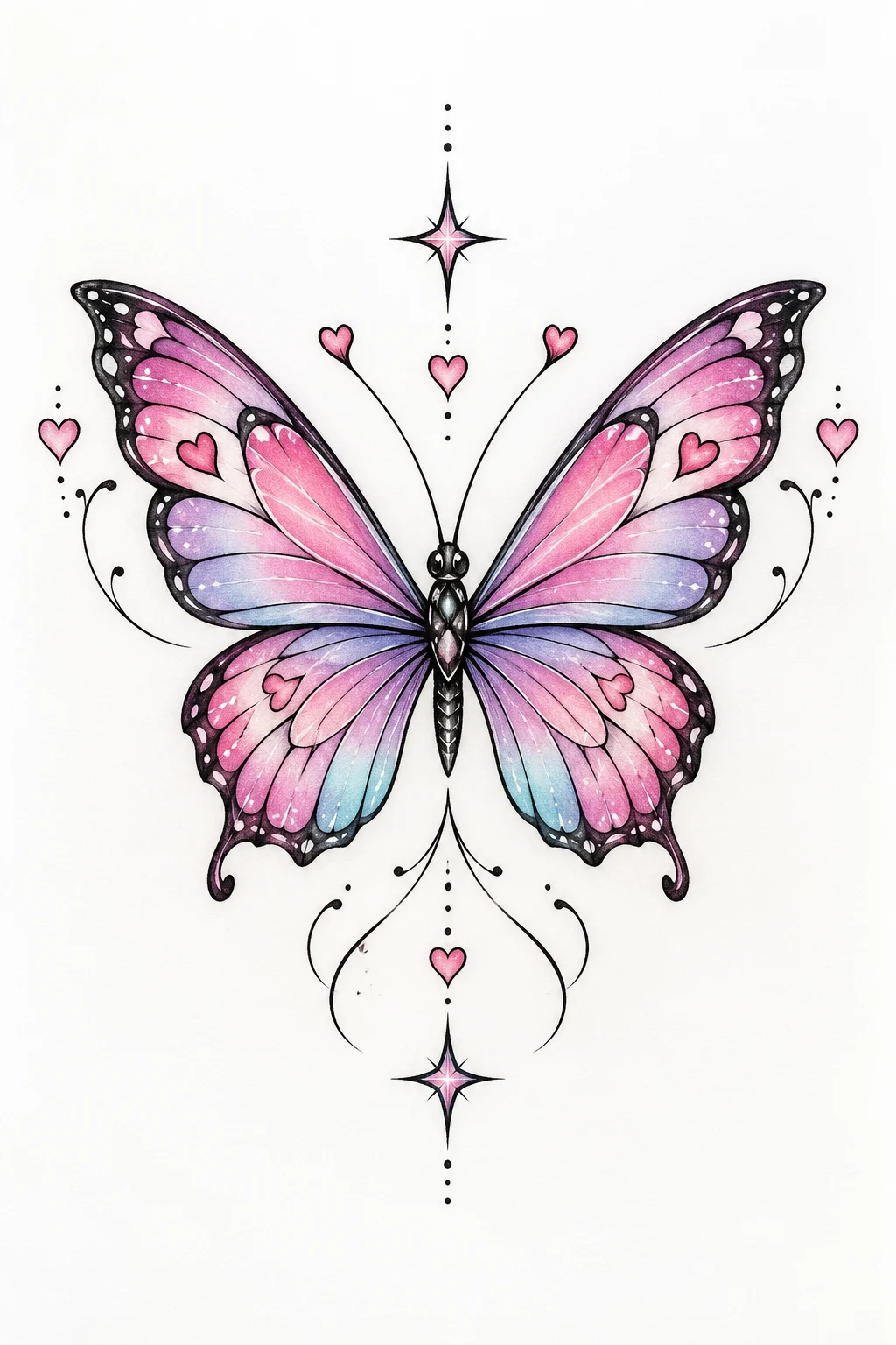Butterfly Face Tattoo for Kids — Temporary Version — butterfly face tattoo style outfit