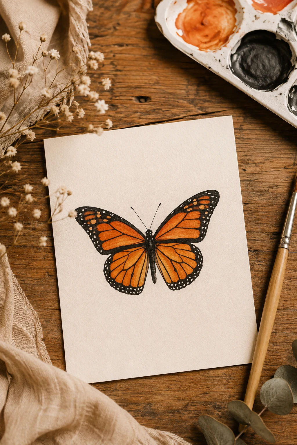 Monarch Orange Wings — butterfly foot tattoo style outfit