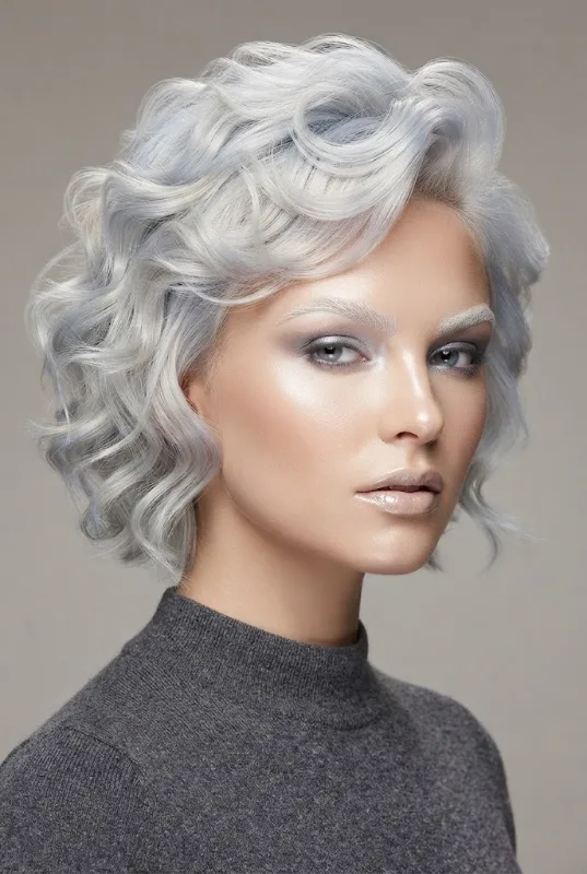 Platinum Ice Curly Butterfly — butterfly hairstyles for short hair style outfit
