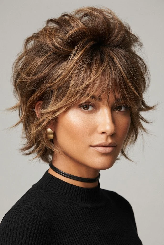 Edgy Razored Butterfly Bob — butterfly hairstyles for short hair style outfit
