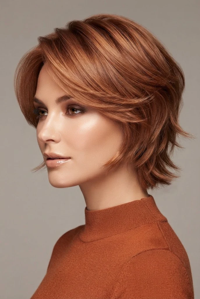 Copper Penny Fall Flutter — butterfly hairstyles for short hair style outfit